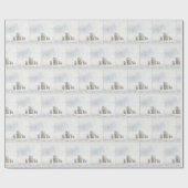 ホッキョクグマ家族オンアイス ラッピングペーパー (フラット)