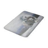 ホッキョクグマ家族風呂マット バスマット (アングル)