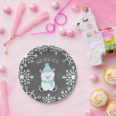 ホッキョクグマ少年の冬の赤ちゃんシャワー ペーパープレート (パーティー)