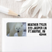 ホッキョクグマ差出人住所ラベル ラベル (インサイチュ)