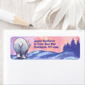 ホッキョクグマ差出人住所ラベル ラベル (インサイチュ)