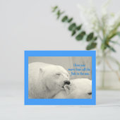 ホッキョクグマ愛してる….デザイン ポストカード (スタンド正面)