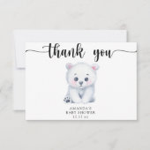 ホッキョクグマ感謝してい- you サンキューカード (正面)