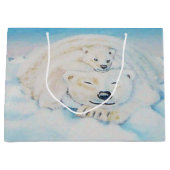 ホッキョクグマ抱き枕 ラージペーパーバッグ (正面)