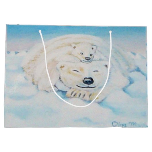 ホッキョクグマ抱き枕 ラージペーパーバッグ (裏面)