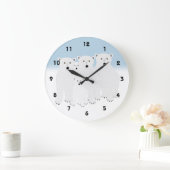 ホッキョクグマ時計 ラージ壁時計 (ホーム)