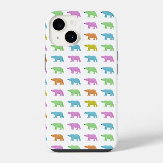 ホッキョクグマ柄iPhoneケース iPhoneケース (裏面)