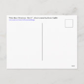 ホッキョクグマ母カブクリスマスツリーオーロラボレアリス シーズンポストカード (裏面)