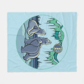 ホッキョクグマ毛布ノーザンライトベアーブランケット フリースブランケット (正面(横))