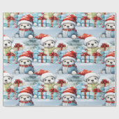 ホッキョクグマ祝のプレゼント ラッピングペーパー (フラット)