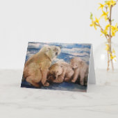 ホッキョクグマ科 カード (黄色い花)