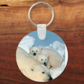 ホッキョクグマ科 キーホルダー (正面)