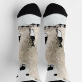 ホッキョクグマ絵画のキューブ – Oiginal Wildlife Art ソックス (上部)