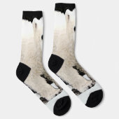 ホッキョクグマ絵画のキューブ – Oiginal Wildlife Art ソックス (右)