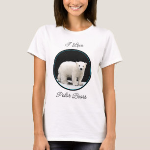 ホッキョクグマ絵画のキューブ – Oiginal Wildlife Art Tシャツ