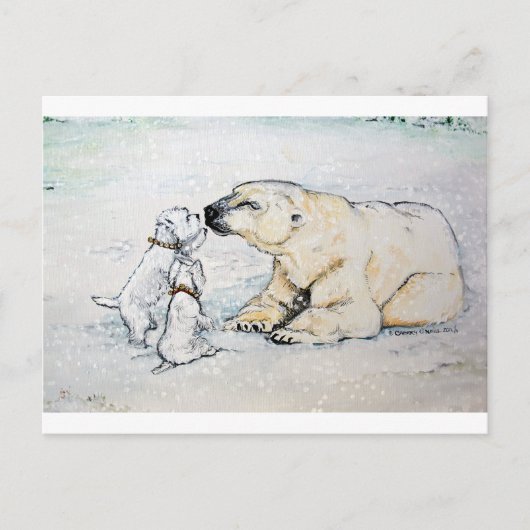 ホッキョクグマ西 ポストカード (正面)