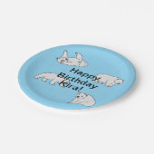 ホッキョクグマ誕生日 ペーパープレート (アングル)