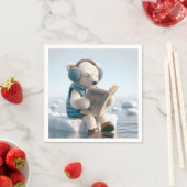 ホッキョクグマ読の新聞 スタンダードカクテルナプキン (インサイチュ)