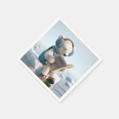 ホッキョクグマ読の新聞 スタンダードカクテルナプキン (角)