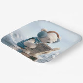 ホッキョクグマ読の新聞 ペーパープレート (傾斜あり)