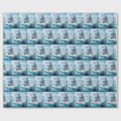 ホッキョクグマ読の新聞 ラッピングペーパー (フラット)