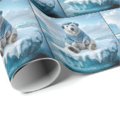 ホッキョクグマ読の新聞 ラッピングペーパー (ロールコーナー)