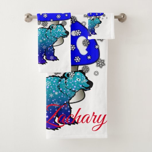 ホッキョクグマ雪の剥雪バスルームのタオルセット バスタオルセット (インサイチュ)