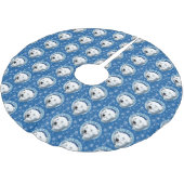 ホッキョクグマ雪アールヌーボー ブラッシュドポリエステルツリースカート (アングル)