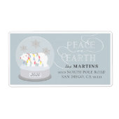 ホッキョクグマ雪グローブブルー出荷 ラベル (正面)