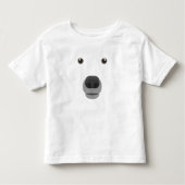 ホッキョクグマ顔の衣装カーニバルファンシーの子供。 トドラーTシャツ (正面)