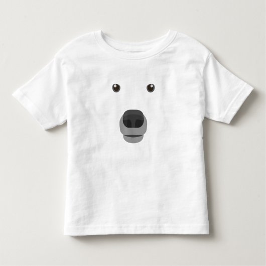 ホッキョクグマ顔の衣装カーニバルファンシーの子供。 トドラーTシャツ (正面)