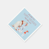 ホッキョクグマ飾の木 スタンダードカクテルナプキン (角)