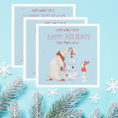 ホッキョクグマ飾の木 スタンダードカクテルナプキン