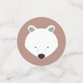 ホッキョクグマ1匹のかわいいアニマルファースト誕生日 コンフェッティ (スモール正面)