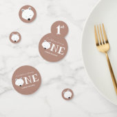 ホッキョクグマ1匹のかわいいアニマルファースト誕生日 コンフェッティ (グループ)