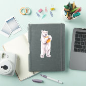 ホッキョクグマ – かわいいギーク動物 シール (iPadカバー)