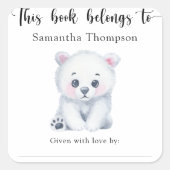 ホッキョクグマ – この本は スクエアシール (正面)