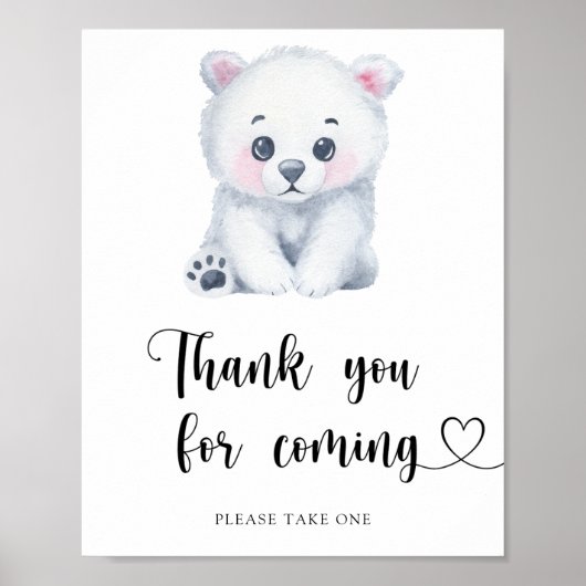 ホッキョクグマ – のポスタ来ーありがとう ポスター (正面)