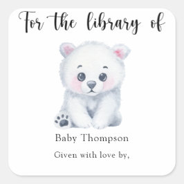 ホッキョクグマ – の図書館 スクエアシール