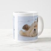 ホッキョクグマ、ウルソマリティムス転が、クブの3 ジャンボコーヒーマグカップ (正面右)