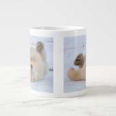 ホッキョクグマ、ウルソマリティムス転が、クブの3 ジャンボコーヒーマグカップ (正面)