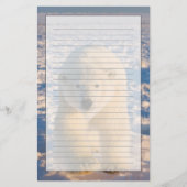 ホッキョクグマ、ウルソマリティムス、氷上のホッキグマ 便箋 (正面)