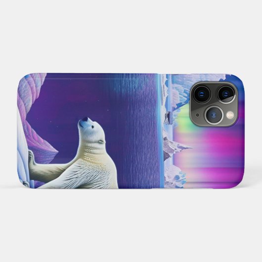 ホッキョクグマ – オンアイス Case-Mate iPhoneケース (裏面(横))