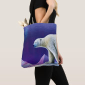 ホッキョクグマ・オン・アイストート トートバッグ (クローズアップ)