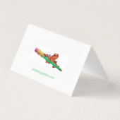 ホッキョクグマ&カブかわいい折りたたみクリスマスカード (裏面)