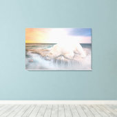 ホッキョクグマ キャンバスプリント (インサイチュ (ウッドフロア))