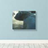 ホッキョクグマ キャンバスプリント (インサイチュ (ウッドフロア))