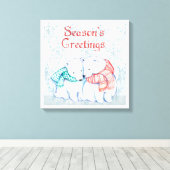 ホッキョクグマ キャンバスプリント (インサイチュ (ウッドフロア))