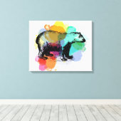 ホッキョクグマ キャンバスプリント (インサイチュ (ウッドフロア))