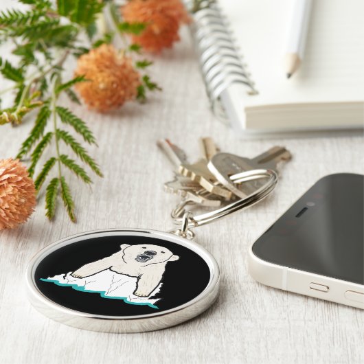 ホッキョクグマ キーホルダー (側面)